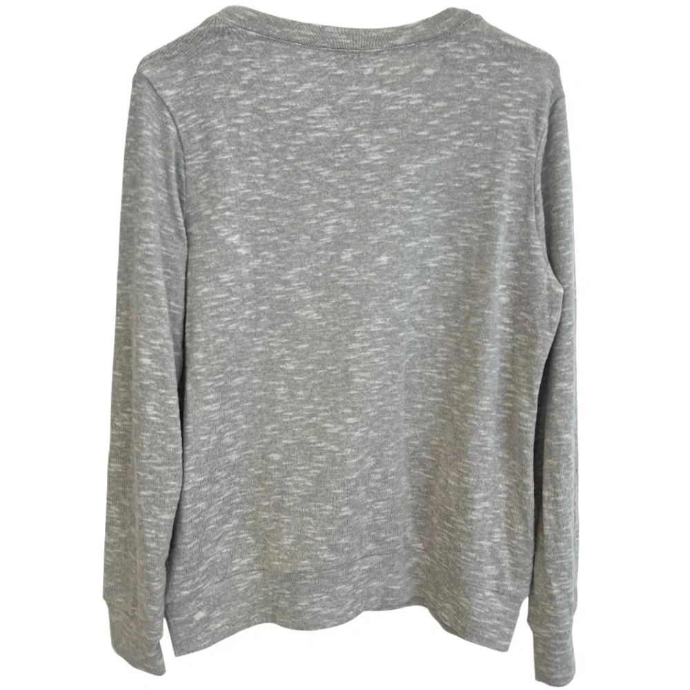 Tru Self Truself Womens M Cheers Flip Sequin Sweatshirt Top Gray New Years - Picture 5 of 7
